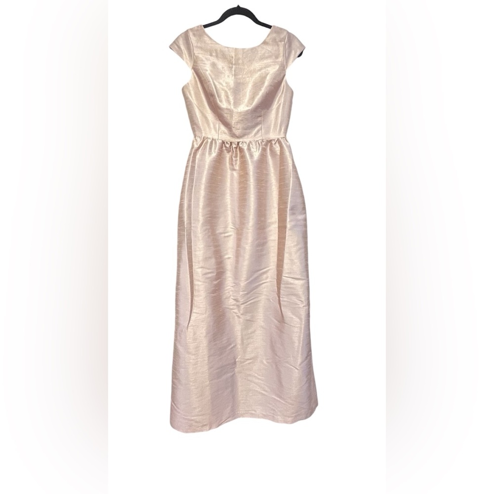 Alfred Sung Excellent US 6 Champagne Gown Formal Dress A-line Wedding Bridesmaid